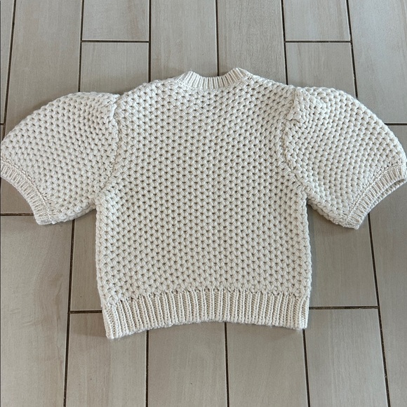 Anine Bing Brittany Balloon Short Sleeve Knit Sweater - Picture 9 of 10